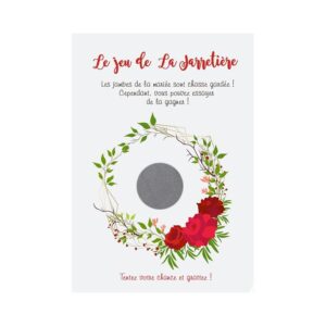 Jeu de la jarretière 05 ( lot de 20 cartes perdantes )