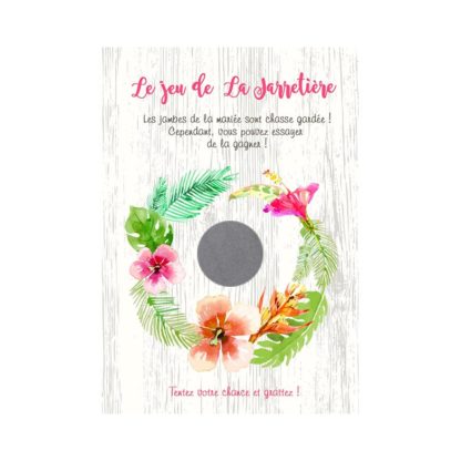 Jeu de la jarretière 07 ( lot de 20 cartes perdantes )