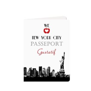 Carte menu passeport Thème voyage NYC