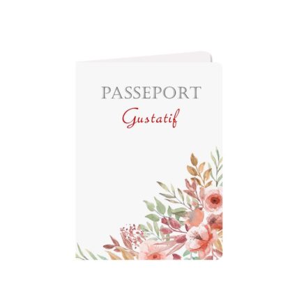Carte menu passeport So romantic