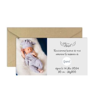 Faire-part de naissance à gratter Little Angel