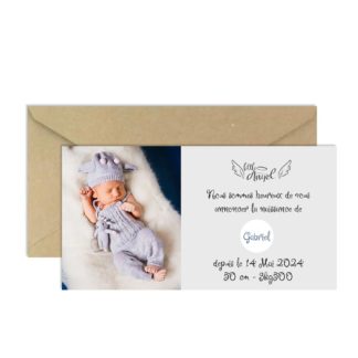 Faire-part de naissance à gratter Little Angel