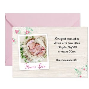 Faire-part magnet Marie-Rose