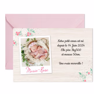 Faire-part magnet Marie-Rose
