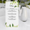 Carte menu - Lys blanc