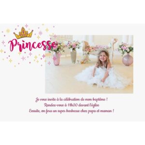 Faire-part de baptême magnet Honorine