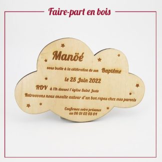 Faire-part en bois