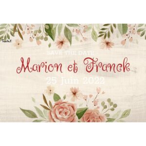 Magnet save the date  Marion et franck