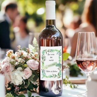 Etiquette bouteille de vin - Un brin de nature ( vendu par 4 )