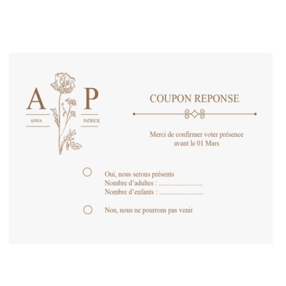 Carte RSVP - Elégance champêtre