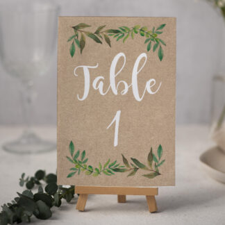 Numéro de table - Un brin de nature