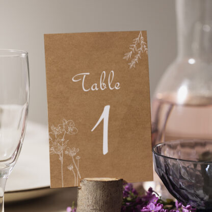 Numéro de table - Elégance champêtre