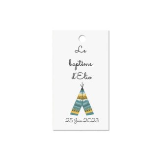 Etiquette à dragée - Le p'tit tipi