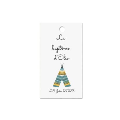 Etiquette à dragée - Le p'tit tipi