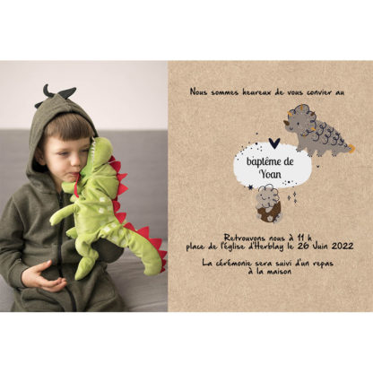 Faire-part magnet "Dinosaurus"