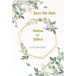Magnet save the date "hyper nature"