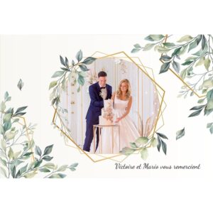 Carte de remerciement - Victoire et mario