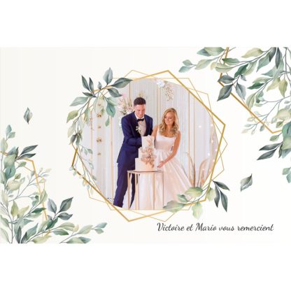 Carte de remerciement - Victoire et mario