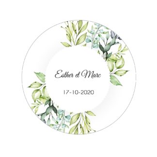 Etiquette adhésive - Magnifique feuillage nature ( lot de 24 étiquettes )