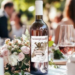 Etiquette bouteille de vin - Marvelionce (vendu par 4)