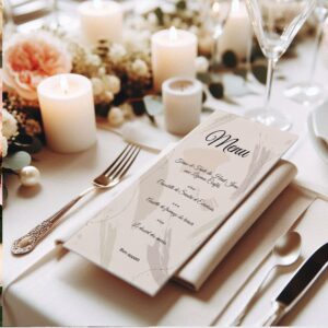 Carte menu - Moderne fond lin