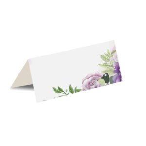 Porte-nom - Floral aquarelle violet