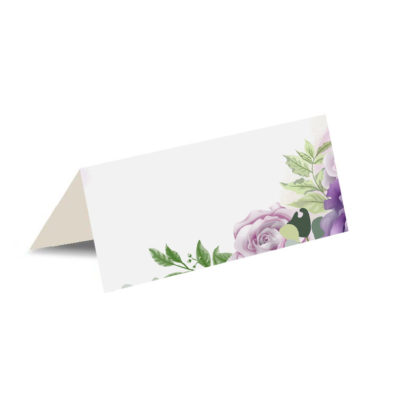 Porte-nom - Floral aquarelle violet