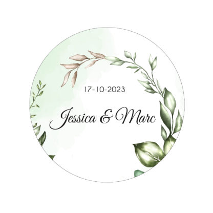 Etiquette adhésive - Couronne nature ( lot de 24 étiquettes )