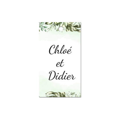 Etiquette à dragée - Couronne nature