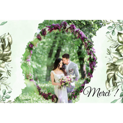 Carte de remerciement – Couronne nature