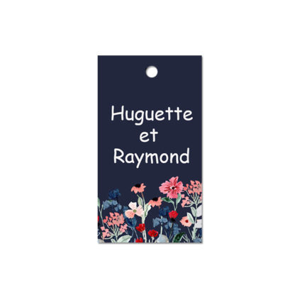 Etiquette à dragée - Fleur de bohême