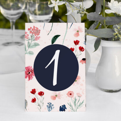 Numéro de table - Fleur de bohême