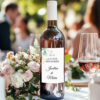Etiquette bouteille de vin - Style bleu doré