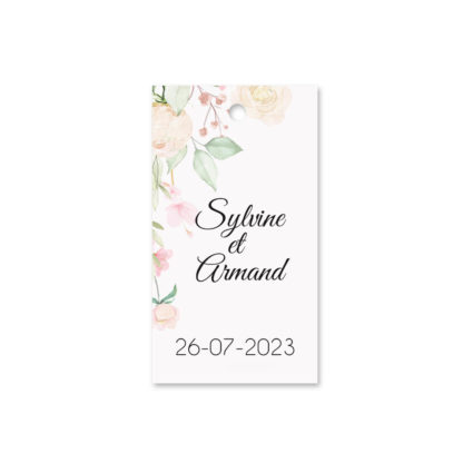 Etiquette à dragée - Floral printanier