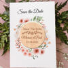 Save the date en bois - magnet en bois - modèle 13 - Petite fleur
