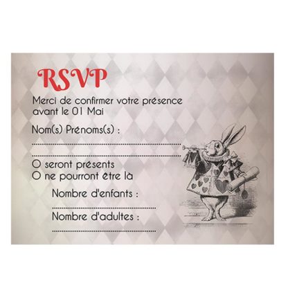 Carte RSVP - In Wonderland