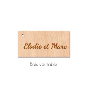 Etiquette en bois