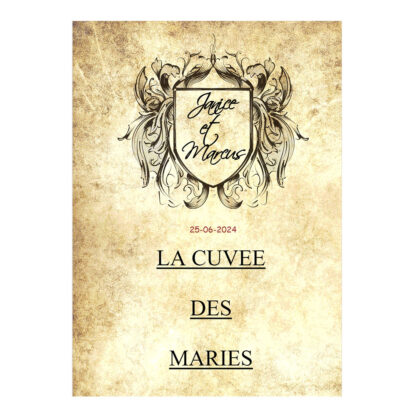 Etiquette bouteille de vin - vendu par 4 - style médiéval – Image 2