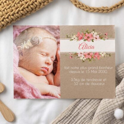 Faire-part de naissance Alicia