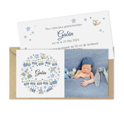 Faire-part de naissance Gabin