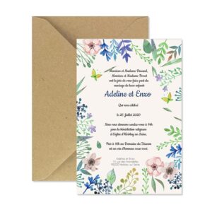 Faire part magnet - thème spring