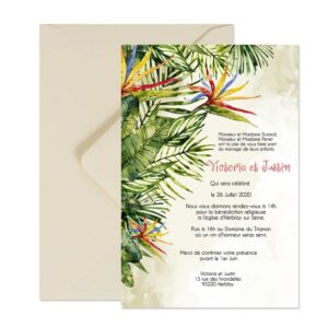 Faire-part magnet - Tropical, oiseau du paradis