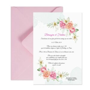 Faire-part magnet - Jolies fleurs chic et champêtres