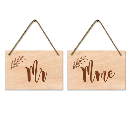 Pancarte bois Mr et Mme -2