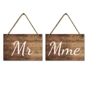 Pancarte bois Mr et Mme - 3