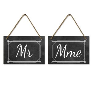 Pancarte bois Mr et Mme - 4