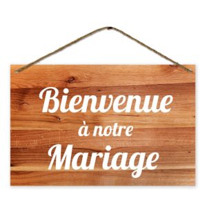 Pancarte bois - Bienvenue 1