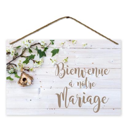 Pancarte bois - Bienvenue 4