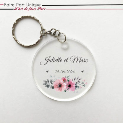 Porte-clé en plexiglass - Esprit champêtre