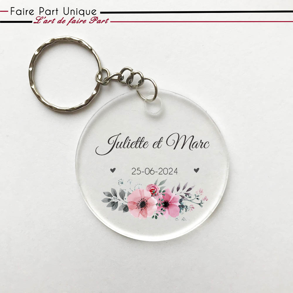 Porte clés pour les invités du mariage